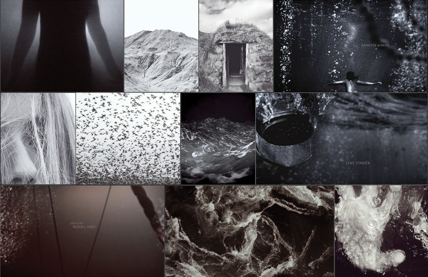 IMAGE: Rough concept mood board 1 – person and blue