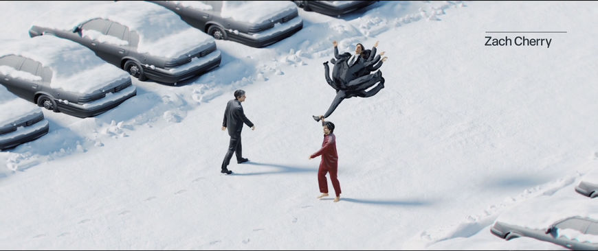 IMAGE: Carrying many selves in parking lot