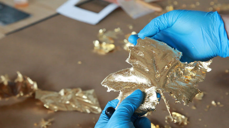 IMAGE: Photo – BTS gold leaf process