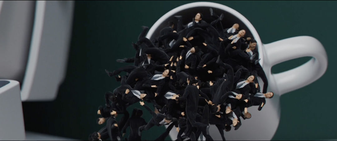 IMAGE: Bodies falling out of coffee cup
