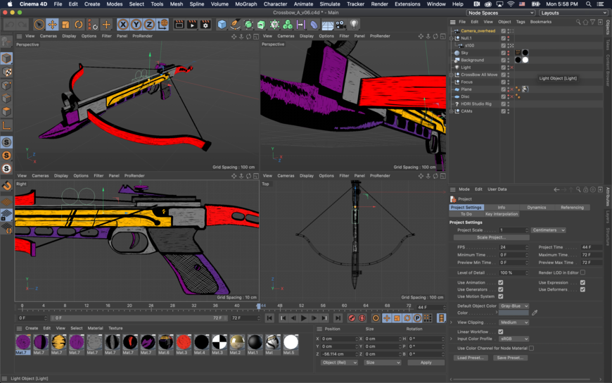IMAGE: Screenshot C4D - crossbow