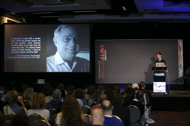 IMAGE: Ian presenting at PromaxBDA 2014